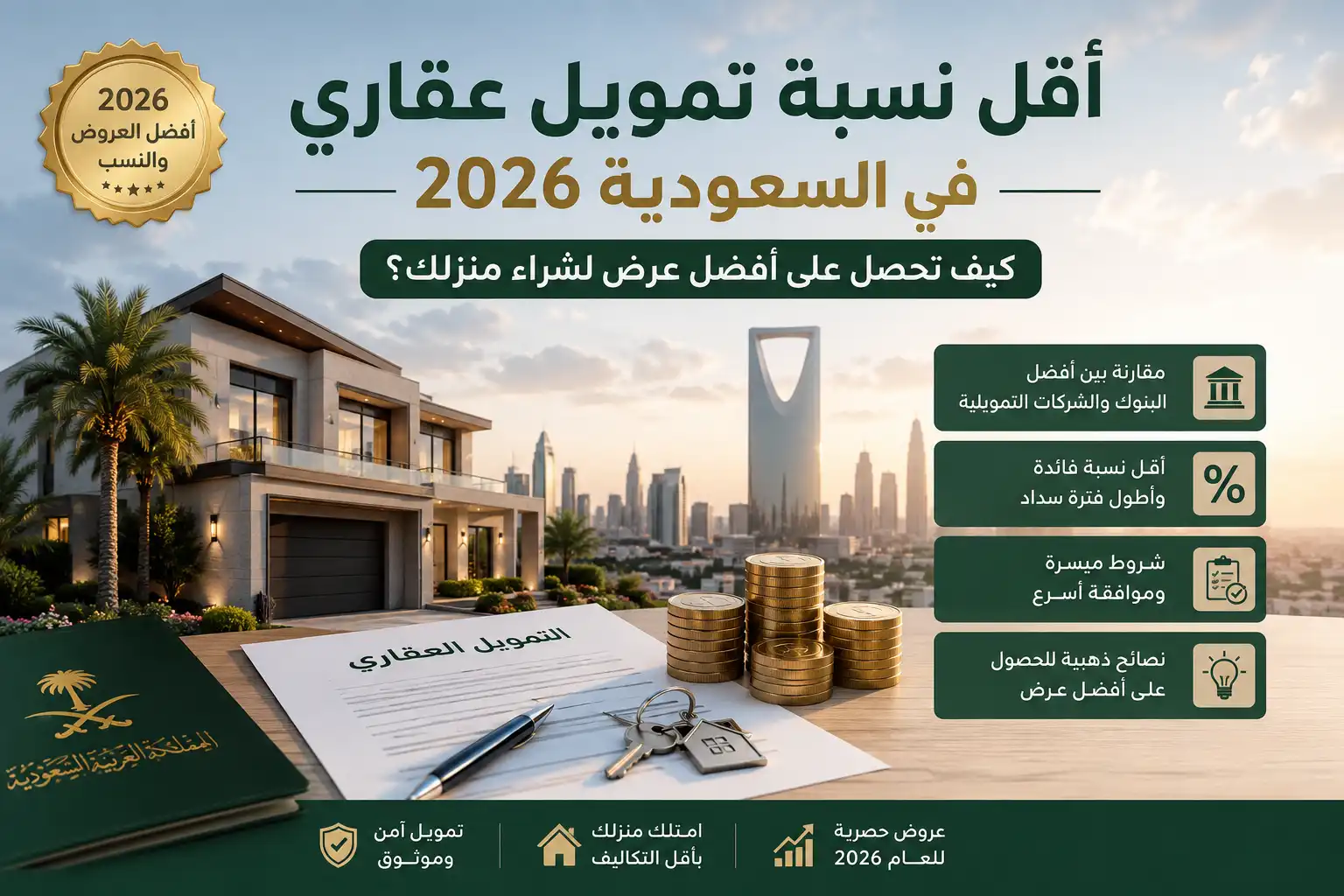 أقل نسبة تمويل عقاري في السعودية 2026 كيف تحصل على أفضل عرض لشراء منزلك؟